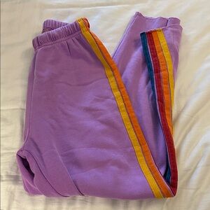 Aviator Nation 5 stripe sweat pants